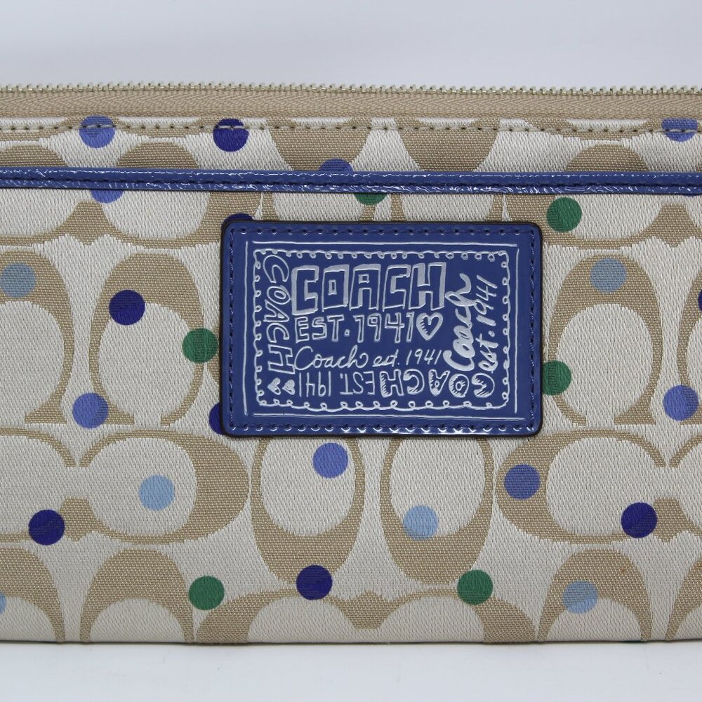 Coach F48816 SV/MC Daisy Dot Ultra Rare LTE Zippy Wallet NWT